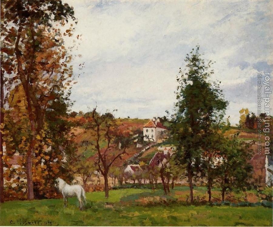 Camille Pissarro : Landscape with a White Horse in a Meadow, L'Hermitage